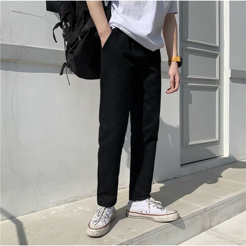 Quần baggy nam nữ ống suông kaki - quần unisex cá tính nằng động