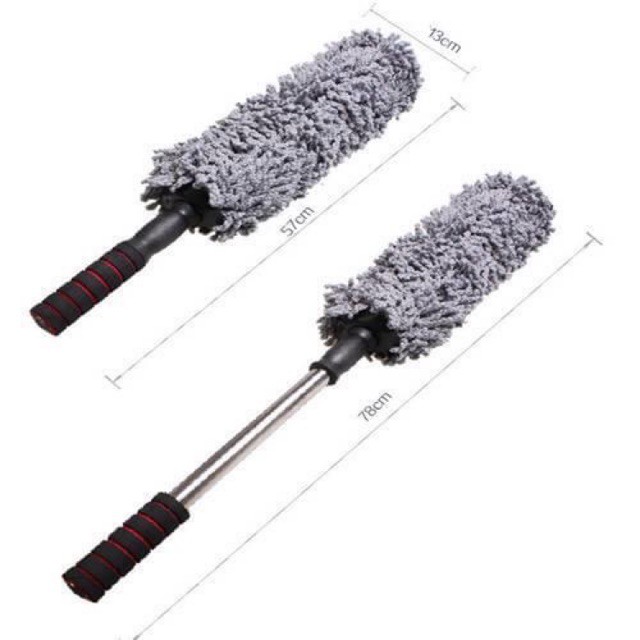 Kho sỉ chổi lau rửa ô tô loại tròn chuyên dụng - cán kéo dài