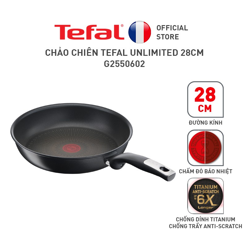 [Mã LIFEHL25 giảm 10% đơn 350K] Chảo chiên Tefal Unlimited 28cm