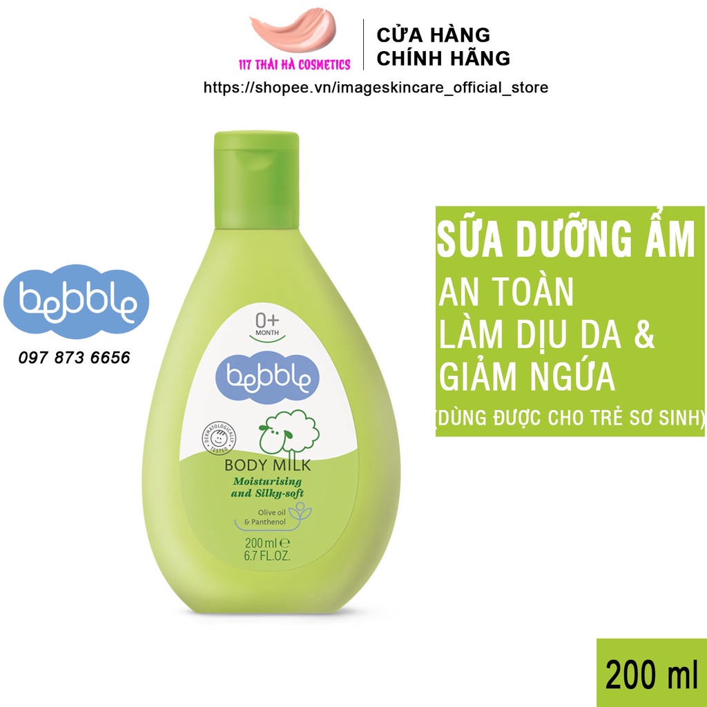 Sữa dưỡng ẩm toàn thân Bebble Body Milk 200ml dành cho bé