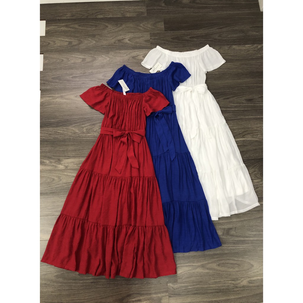 Đầm NY COLLECTION Trễ Vai Cột Eo Kami