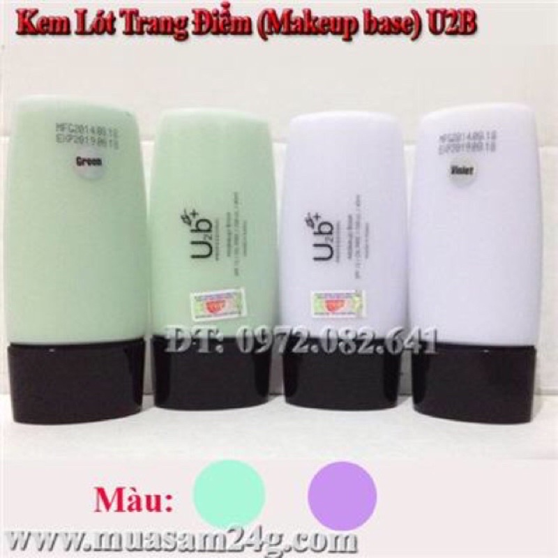 Kem lót và kem nền Hàn Quốc U2B dạng lỏng tuýp 40ml