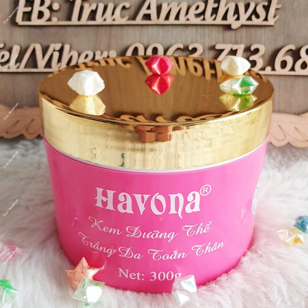 KEM DƯỠNG TRẮNG BODY HAVONA HỒNG 300G