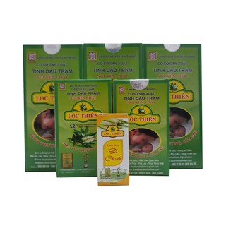 [CHÍNH HÃNG] Combo 3 chai Dầu Tràm Lộc Thiên 80ml và 2 chai 50ml, tặng kèm 1 chai tinh dầu sả 10ml