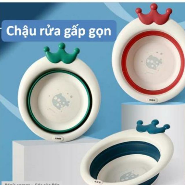 Chậu rửa mặt gấp gọn ( vương miện ) loại đẹp cho bé