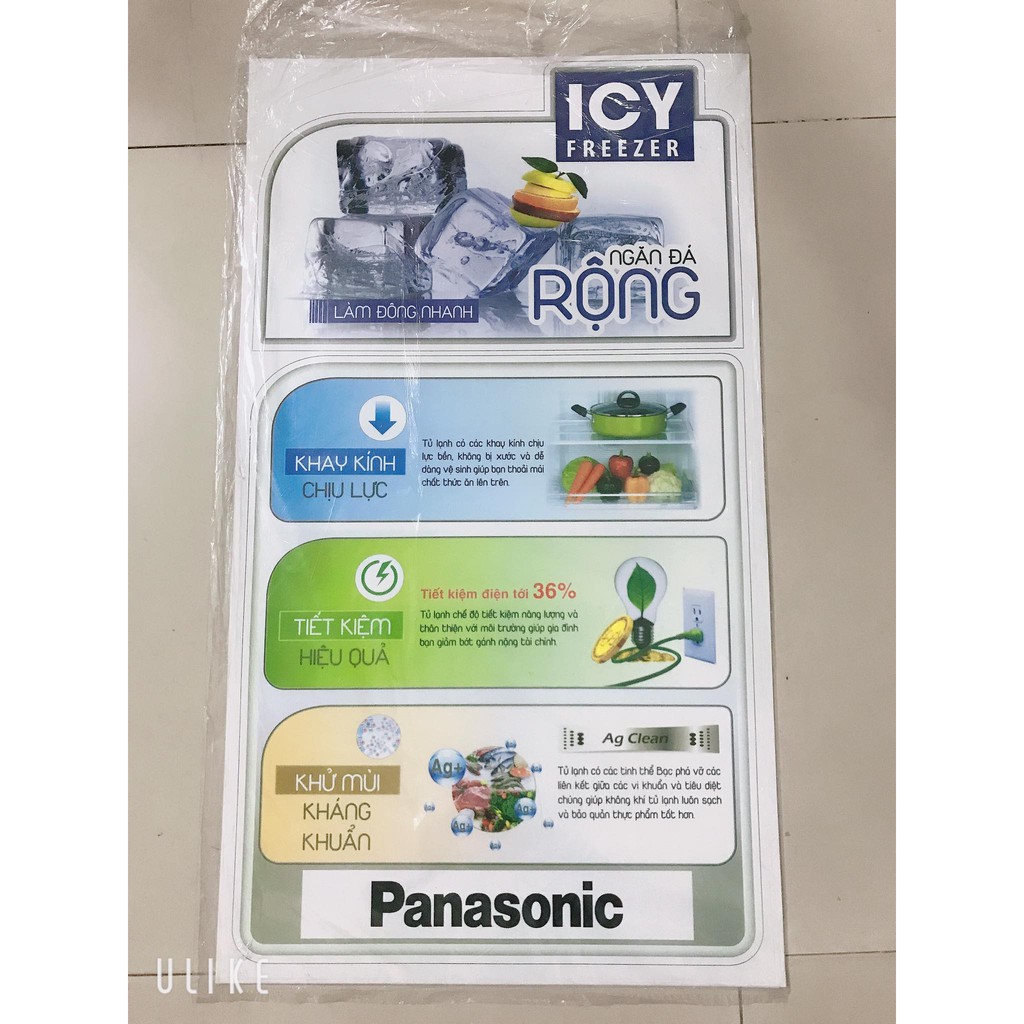 Miếng Dán/Tem Dán Tủ Lạnh PANASONIC (mẫu 5)