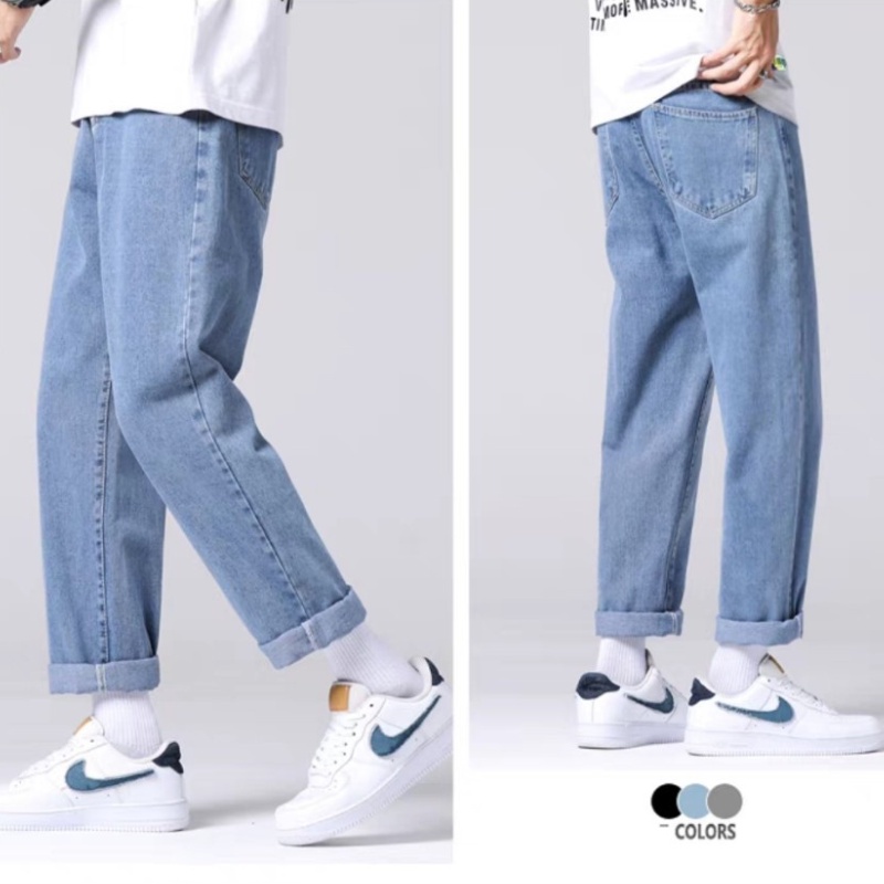 Quần Jean nam-nữ, Mẫu Quần Jeans baggy xám ống suông, rộng, hottrend 2022-Trend Clothing!