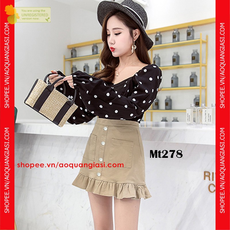 Chân váy kaki đuôi cá nút MT278 | BigBuy360 - bigbuy360.vn