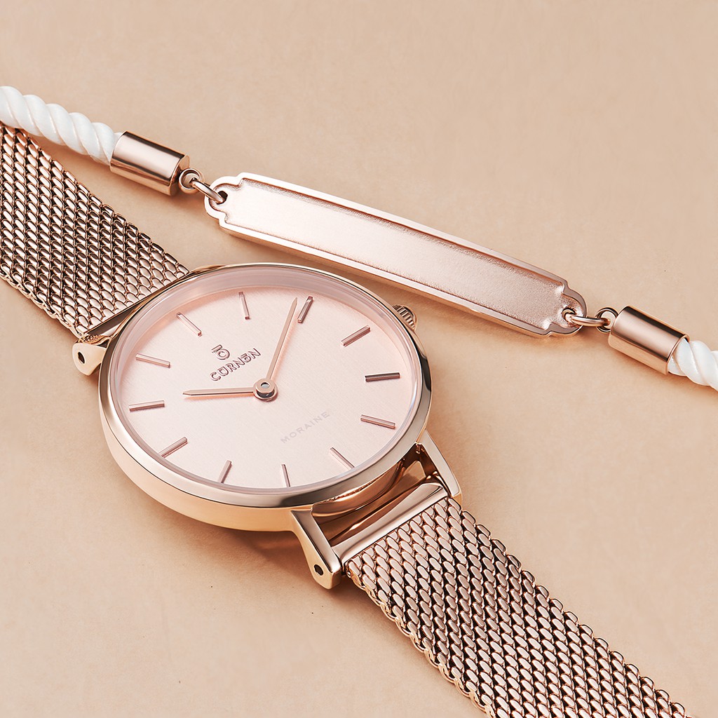 Đồng hồ nữ Curnon Melissani Autumn dây kim loại chính hãng - đeo tay thời trang