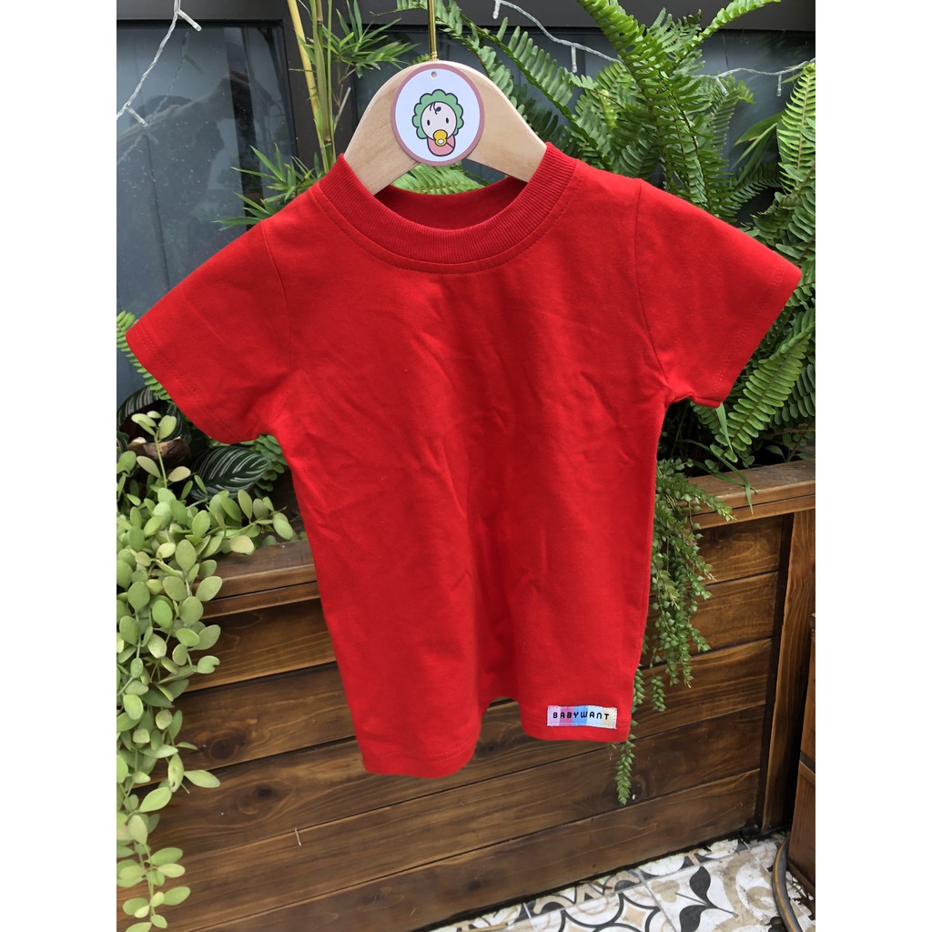 Áo phông, áo thun cho bé trai bé gái giá rẻ ,vải 100% cotton, trơn màu