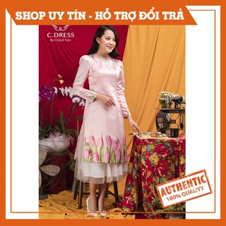 Áo Dài Cách Tân Nữ – Ao Dai in hoa Tulip - floral 2020