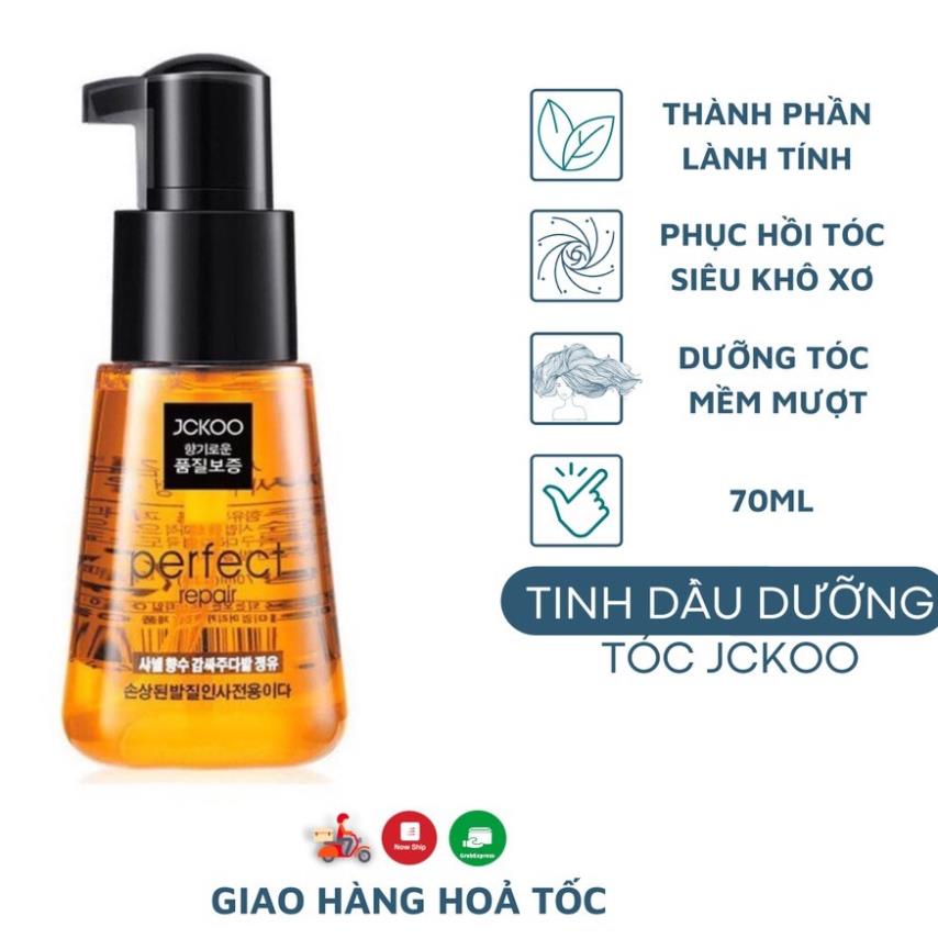 Tinh Dầu Dưỡng Tóc Uốn, Nhuộm, Tóc Khô Xơ Jckoo 70ml Phục Hồi Hư Tổn, Tạo Nếp Tóc Mềm Mượt