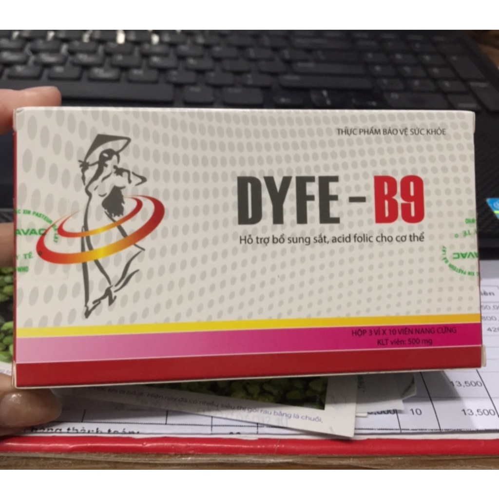 DYFE-B9 : Viên uống bổ sung sắt, Acid folic, cải thiện tình trạng thiếu máu, suy nhược cơ thể