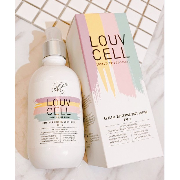 Kem dưỡng trắng da body Louv Cell Crystal Whitening Body Lotion 250ml