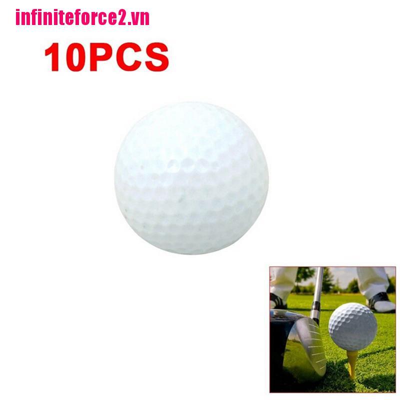 Bộ 10 quả bóng golf bằng xốp màu trắng chất lượng cao chuyên dụng