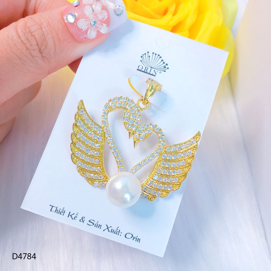 Mặt dây chuyền nữ , mặt thiên nga đính ngọc nhân tạo thiết kế cao cấp Orin D4784