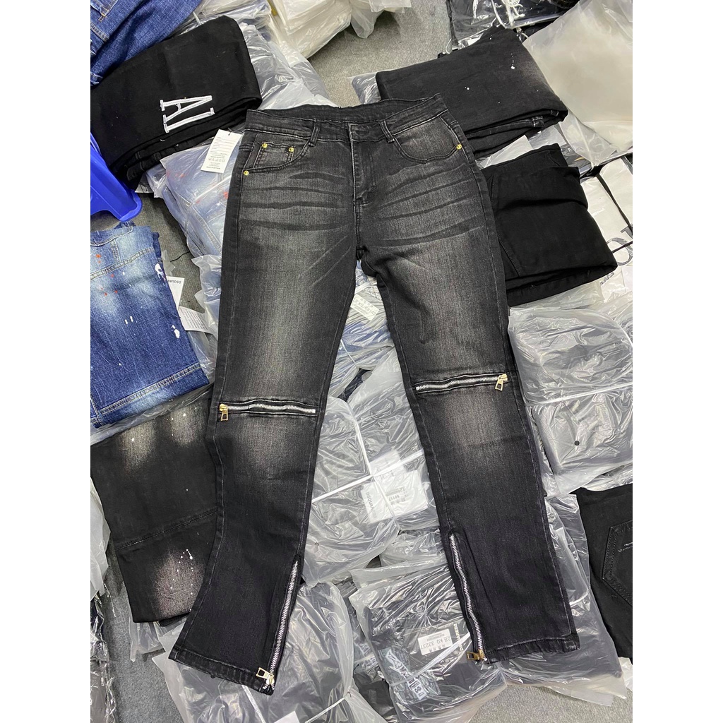 [FREE SHIP] Quần Jean AMIRI mix khoá - Quần Jean DSQ max đẹp - Quần Jean LV siêu đỉnh