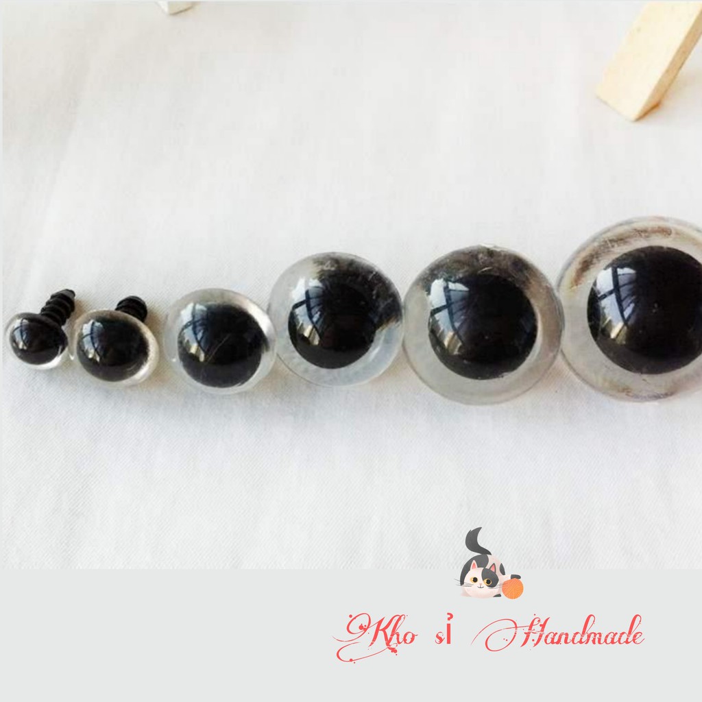 Mắt thú màu trong suốt có chốt an toàn cho bé -1 đôi