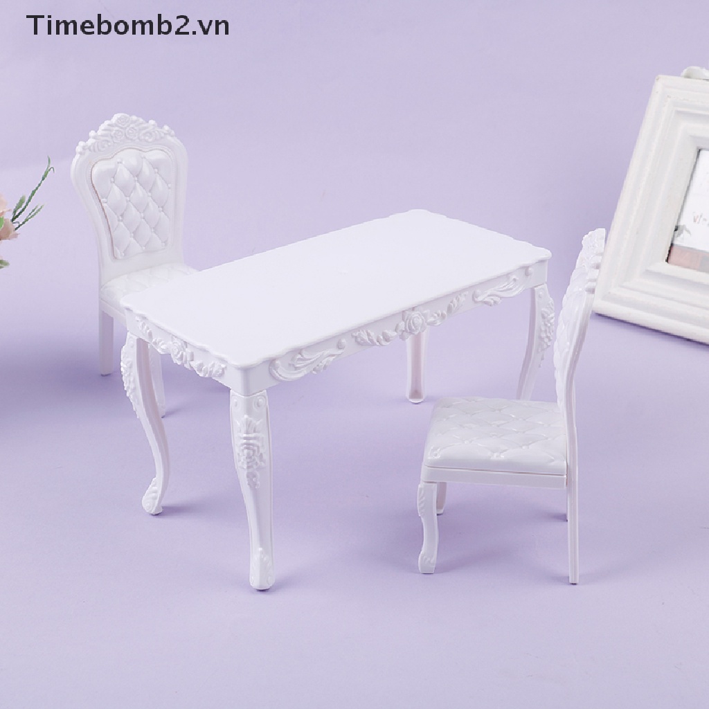 Phụ kiện bàn ghế nội thất văn phòng/ nhà bếp trang trí nhà búp bê tỉ lệ 1:6