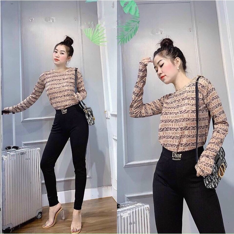 Quần legging nữ cạp cao dáng dài ôm chân có túi nâng mông gen bụng màu đen - Quần thun nữ bó ống chân mặc ấm đi học làm