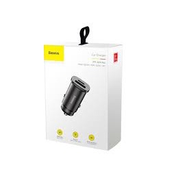 SHIP HOẢ TỐC - Tẩu Sạc cốc sạc xe oto xe hơi BASEUS 30W 2 cổng typeC+USB sạc nhanh