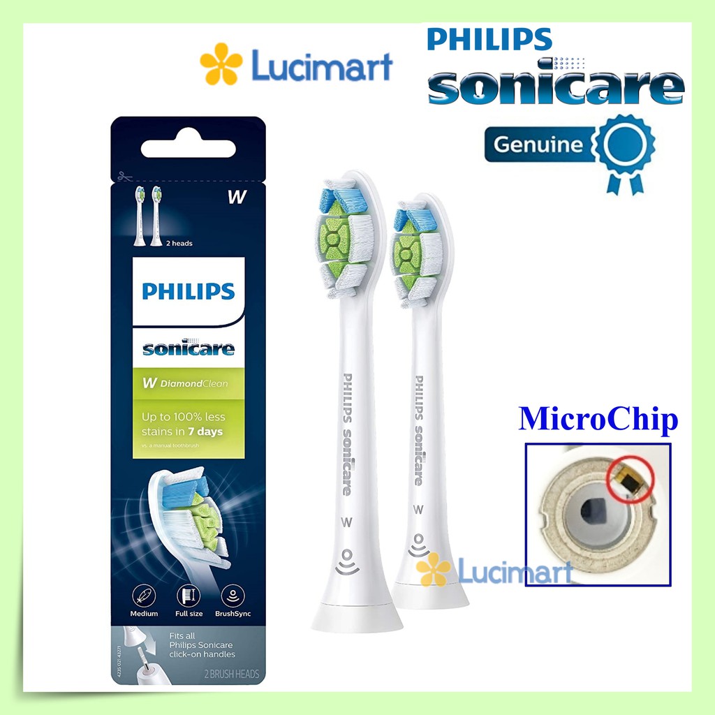 Đầu bàn chải điện Philips Sonicare W Diamond Clean [Hàng Mỹ]