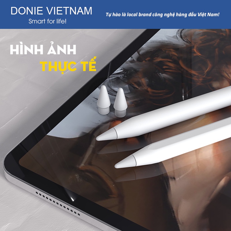 Đầu Ngòi Bút Thay Thế Cho Apple Pencil 2 & 1, Stylus Pencil - Donie Pen Nib Chuyên Vẽ Paperlike Mượt Mà Như Ngòi Gốc