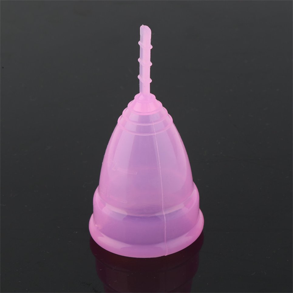 Useful Soft Cup Silicone Menstrual Cup Big And Small Sizes Three Colors