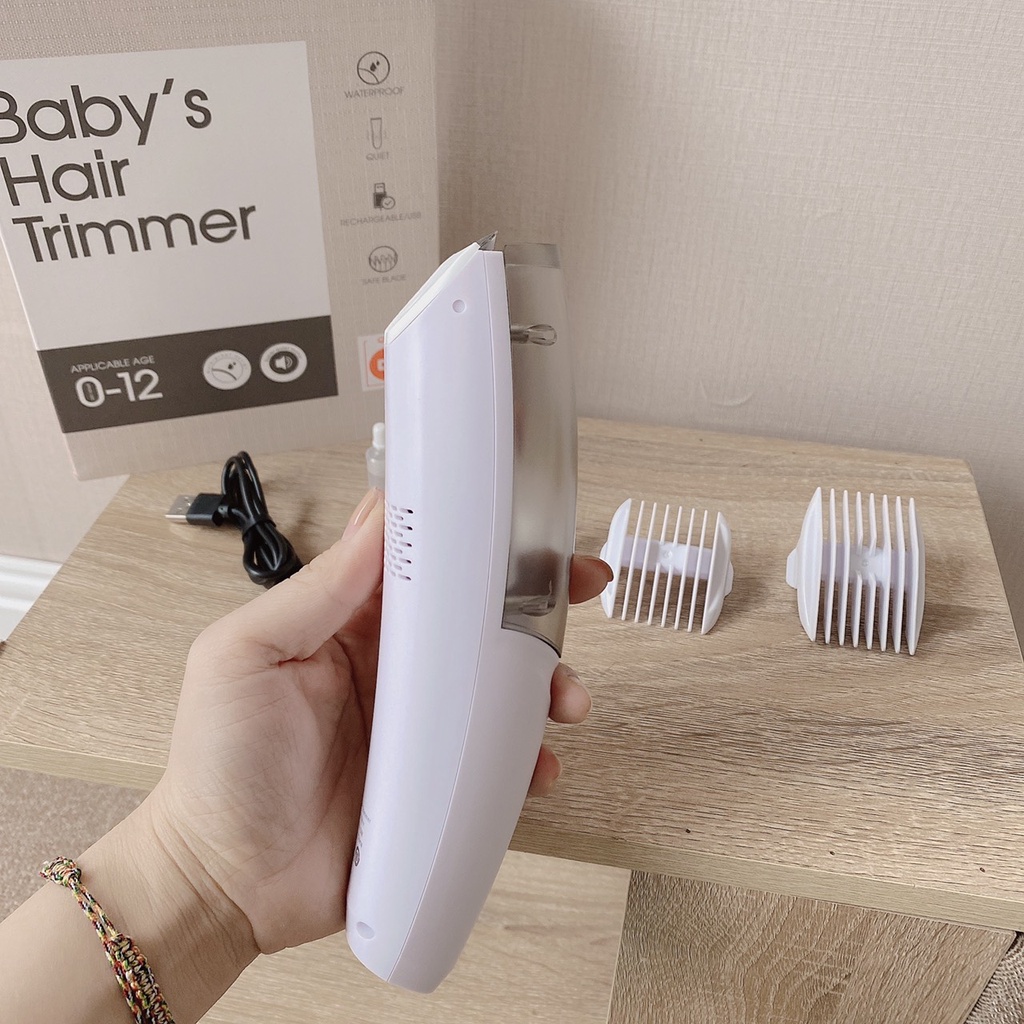 Tông đơ cắt tóc Baby Hair Trimmer PM-13122/ PM-13123 chính hãng nhẹ êm | Tông đơ hút tóc cho bé