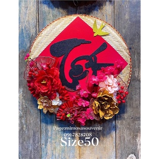 mẹt tết treo tường may mắn ( size 50 - đường kính )