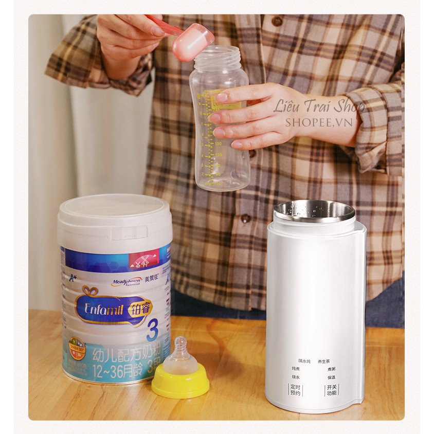 Nồi điện mini du lịch thông minh ấm điện siêu tốc mini nồi nấu mì tôm 600ml