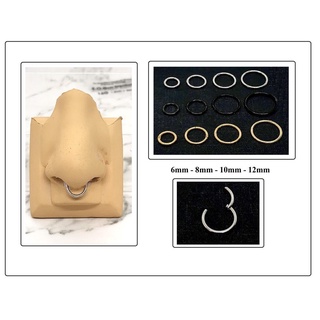 KHUYÊN VÒNG BẬT KHẤC ĐEO SEPTUM - KHUYÊN THÉP KO GỈ