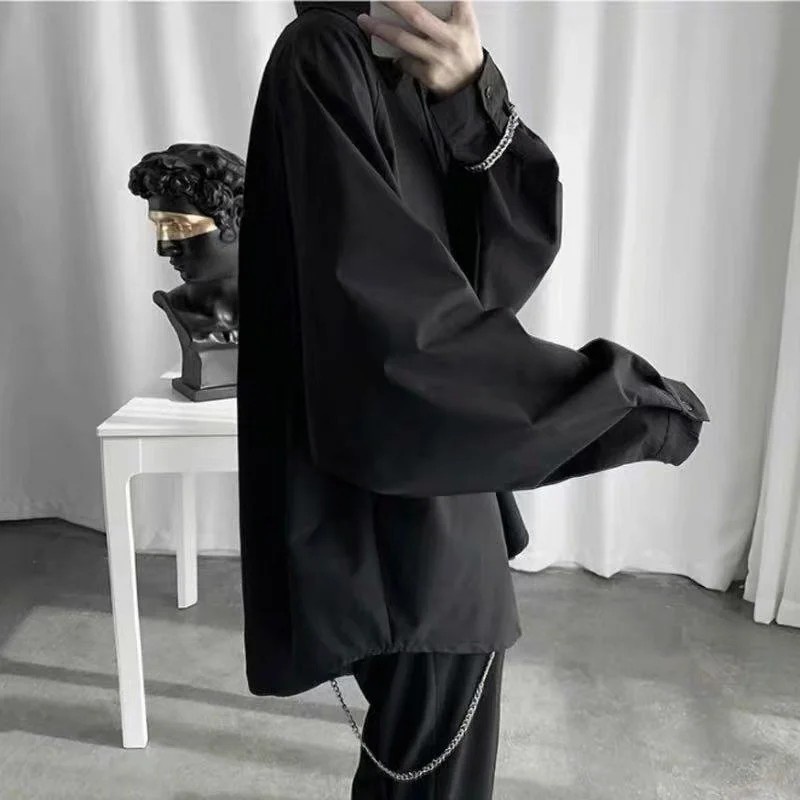 Áo sơ mi tay dài dáng rộng phong cách thời trang unisex mã-06