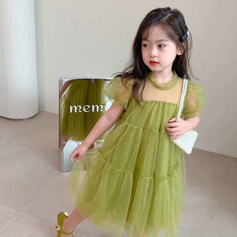 Đầm Công Chúa Dáng Chữ a Phong Cách Hàn Quốc Thời Trang Xuân Hè 2022 Mới Cho Bé Gái