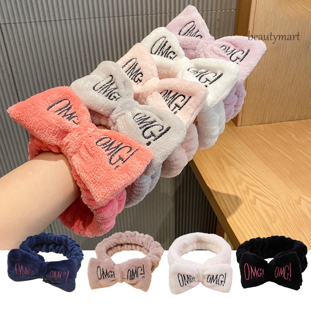 Băng Đô Cài Tóc Bằng Vải Bông Co Giãn Mềm Mại Đính Nơ Dễ Thương Cho Nữ