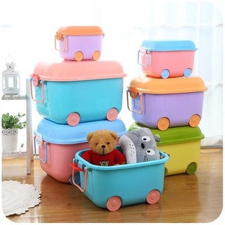 Hộp Nhựa Đựng Đồ Chơi Có Bánh Xe Lăn Tiện Dụng Cho Bé