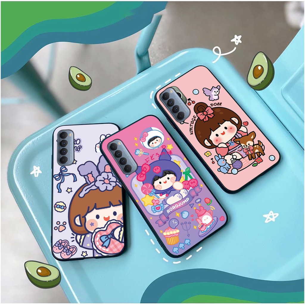 ỐP LƯNG OPPO RENO 4/RENO 4 PRO IN HÌNH BÒ SỮA DỄ THƯƠNG
