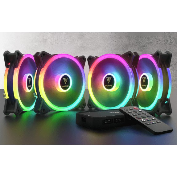 Bộ kit 4 Fan Led RGB + Hub GAMDIAS