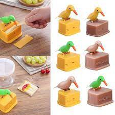 Lọ đựng tăm xỉa răng hình chú chim tự lấy thông minh