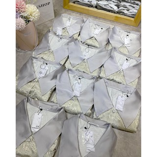 Set Pyjama cổ sen lụa in cao cấp