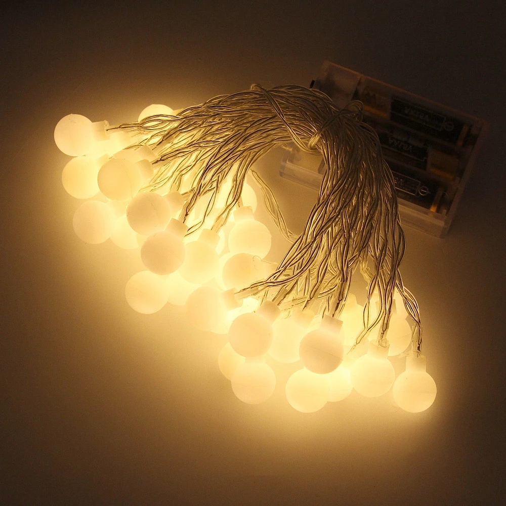 Dây đèn LED thiết kế quả bóng tròn cherry xinh xắn dành cho trang trí