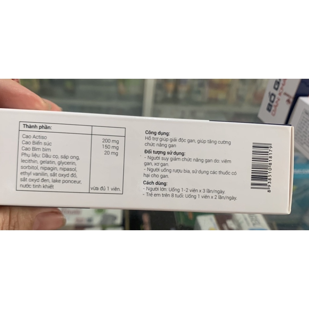 Bổ Gan Dân Khang - Hỗ trợ giải độc gan, giúp tăng cường chức năng gan ( Hộp 30viên )