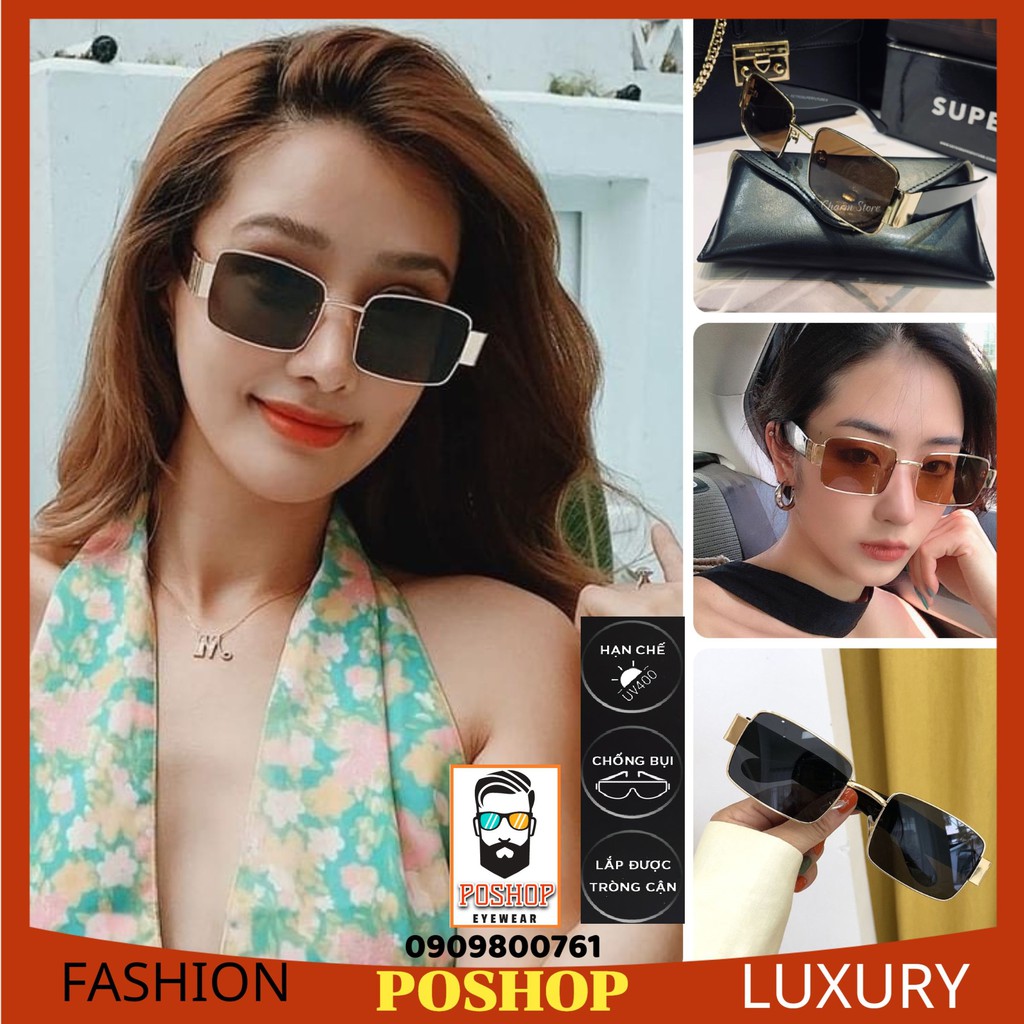 [Mã SRJULY1215 giảm 20K đơn 50K] ❌HOT TREND❌MẮT KÍNH MÁT NAM NỮ HÀN QUỐC GỌNG VUÔNG KIM LOẠI CAO CẤP CHỐNG UV400