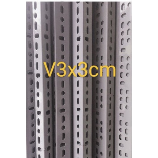 Cây Dài 20-30-40-50-60cm) Thanh sắt v lỗ 3x3cm DÀY 1.5MM sơn tĩnh điện hàng sẵn giao ngay
