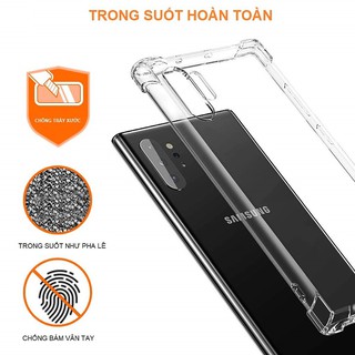 Ốp lưng Samsung Galaxy note 10/note 10 plus chống sốc trong suốt