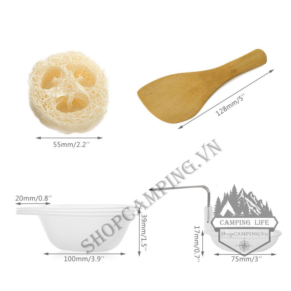 Bộ nồi xếp gọn 15 món nhôm siêu nhẹ đi phượt, cắm trại DS 508, bộ nấu ăn dã ngoại - Camping Vietnam