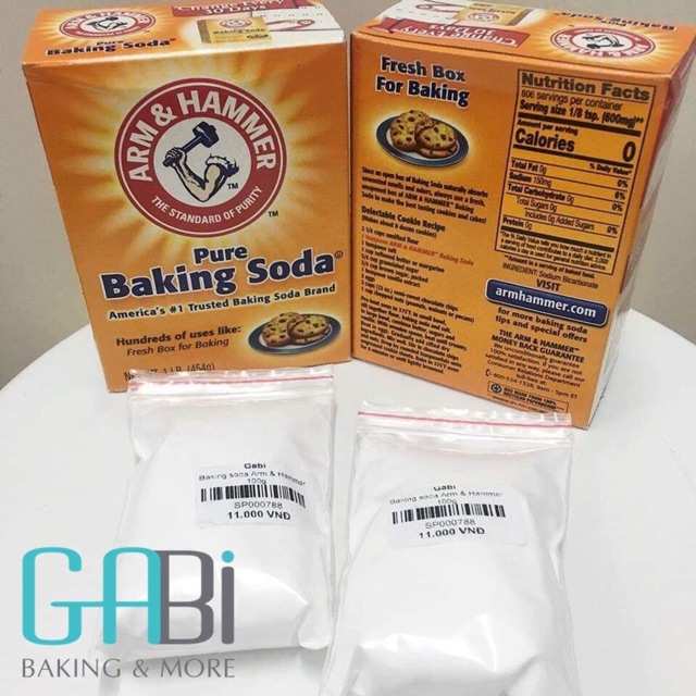 (Tách lẻ 20gr MỸ) Baking soda Arm & Hammer,bột trắng răng,baking soda