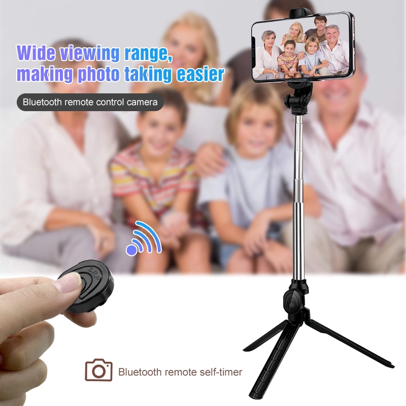 Giá đỡ selfie 3 chân kết nối Bluetooth điều khiển từ xa cho điện thoại thông minh Android IOS | BigBuy360 - bigbuy360.vn