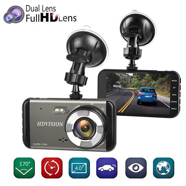 Camera Hành Trình Ô Tô Trước Sau Full Hd 1296P Kèm Thẻ Nhớ 32Gb