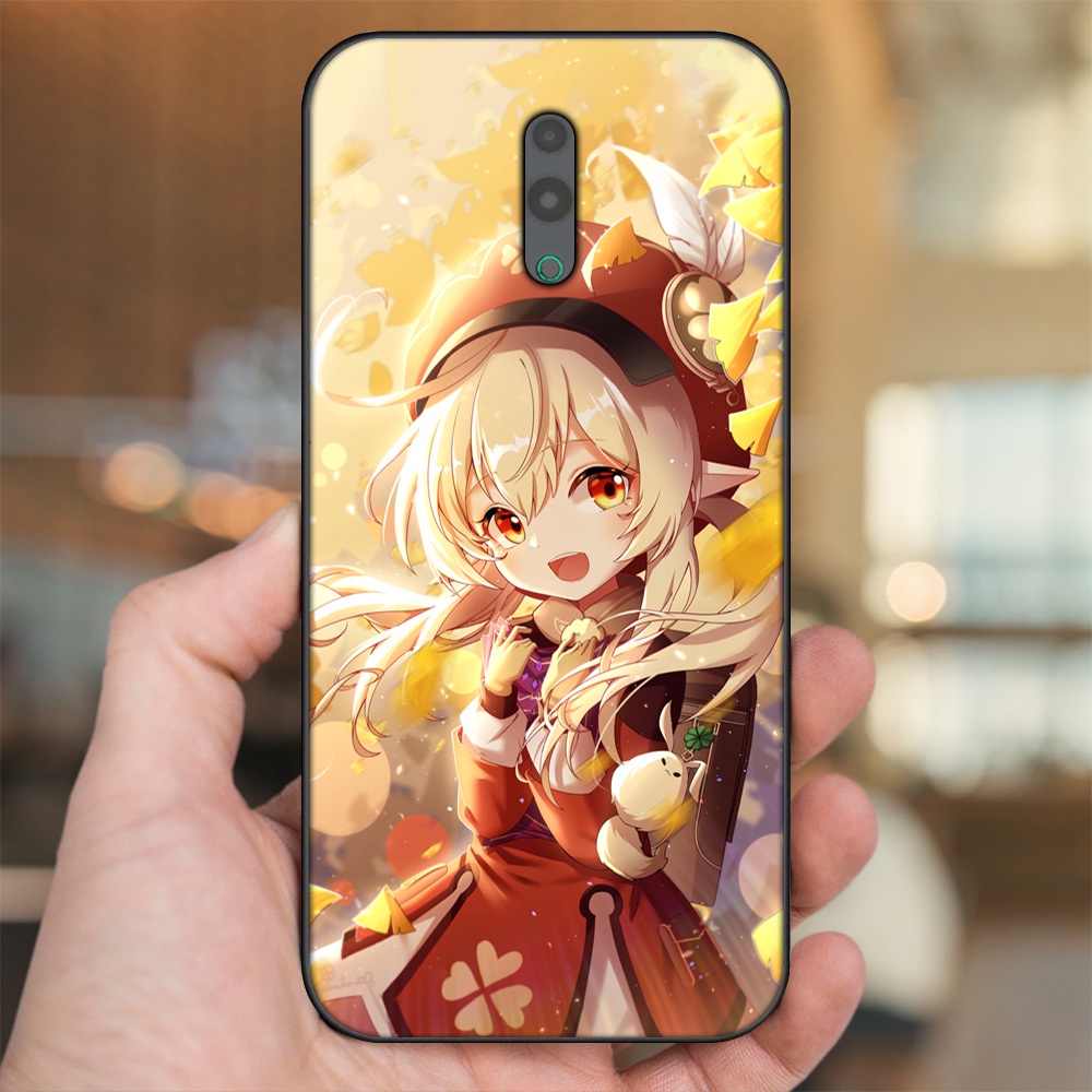 Ốp lưng Oppo Reno viền đen in hình Klee Genshin Impact